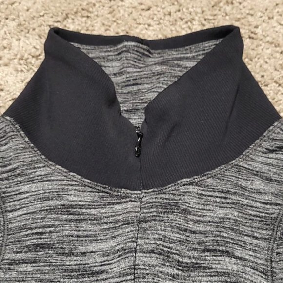 Lululemon Runderful 1/2 Zip Mini Check Pique Black Heathered Black / Gray Size 6 - Picture 9 of 12
